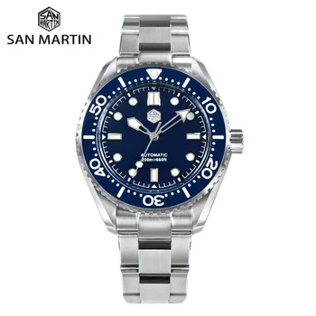 סן מרטין מכני שעוני יד אוטומטי Mens שעונים צמיד ספורט Miyota 8215 41.5 מ 