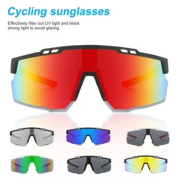 ספורט רכיבה על אופניים הגנת UV משקפי שמש משקפי עבור גברים, נשים, מקוטב עדשה Windproof משקפי שמש גדולים מסגרת חיצונית משקפי גוגל