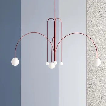 סקנדינבי מינימליסטי Led אורות תליון על מטבח המסעדה קפה, שולחנות בר נברשת עיצוב הבית אביזרים תלוי במקום.