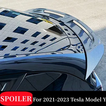 עבור 2021 2022 2023 טסלה מודל Y אחורי מכסה תא המטען במכונית ספורט ספוילר כנפיים שחור מבריק פחמן חיצוני כוונון אביזרים חלק