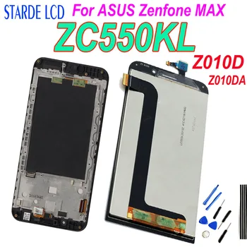 עבור ASUS Zenfone מקס ZC550KL Z010D Z010DA תצוגת LCD מסך מגע דיגיטלית להרכבה עם מסגרת Asus ZC550KL LCD עם כלים
