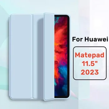 עבור Huawei MatePad 11.5 במקרה 2023 בי-טי-קיי-W09 בי-טי-קיי-AL09 עור PU רך סיליקון TPU חזרה על MatePad 2023 11.5 אינץ כיסוי לוח מקרה