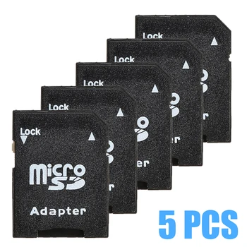 עבור טלפונים חכמים לוח 5pcs TF מיקרו SD מתאם MicroSDHC Flash Memory Card Reader 3x2.3 ס 
