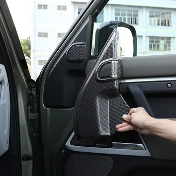 עבור לנד רובר דיפנדר 110 2020-2021 ABS סיבי פחמן דלת המכונית בית-עמוד רמקול הורן קישוט מכסה מדבקות אביזרי רכב