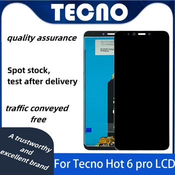 על Tecno X608 חם 6 pro תצוגת LCD מסך מגע דיגיטלית לוח זכוכית הרכבה מלאה החלפה