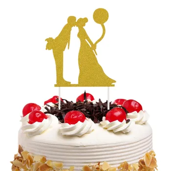 עליונית עוגת מר גברת נשואה רק יום נישואין שמח העוגה דגלים טופר חתונה קישוט הכלה לחתן המסיבה אפייה DIY חג המולד