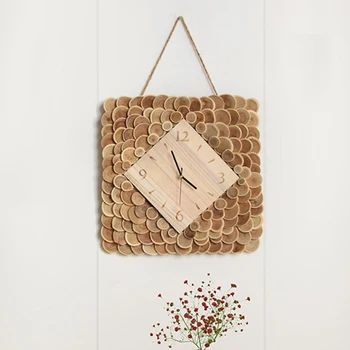 עץ שעוני קיר הסלון מינימליסטי קוריאנית שקט קיר שעון עיצוב מנגנון אופנה מסעדה רלו ונקייה קיר בעיצוב