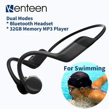 עצם הולכה אוזניות אוזן פתוחה Bluetooth אלחוטית שחייה אוזניות MP3 אוזניות IP68, עמיד למים עבור הפעלה צלילה רכיבה על אופניים