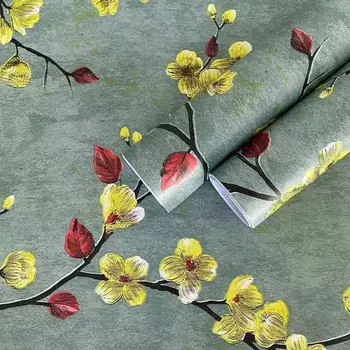 פרח טפט וינטג ' נשלף עצמי דבק ויניל סרט רהיטים קיר בעיצוב שיפוץ