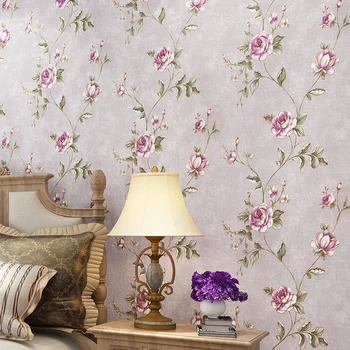 פרח רצועת קיר ניירות לעיצוב הבית הסלון, חדר השינה ציור הקיר ארוגים טפט פרחוני עבור קירות נייר קשר כחול