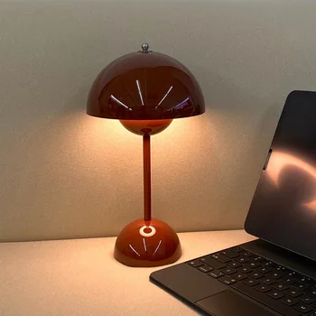 פשוט קישוט מודרני פטריות וניצן נטענת LED מנורות שולחן שולחן השינה האוכל תיגע בסגנון אירופאי לילה אור