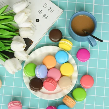 צבעים שונים Macarons הדמיה צילומי המזון רקע תמונה פרופ שולחן העבודה קישוט אביזרים תוספות בסגנון