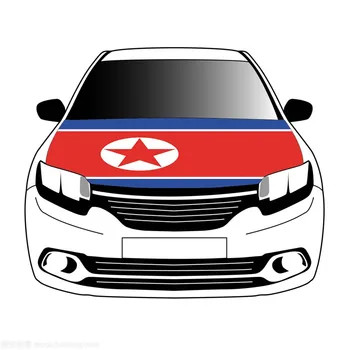 צפון קוריאה דגלים מכסה המנוע של מכונית כיסוי 3.3x5ft /5x7ft 100%פוליאסטר הרכב בונט באנר