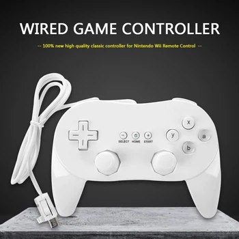 קווית קלאסי בקר המשחק עבור Nintend Wii Joypad שליטה מרחוק המשחק ג ' ויסטיק Pro Gamepad תואם עם Nintend Wii
