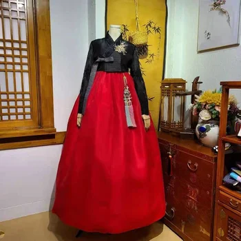 קוריאני שמלה מבד מיובא תלבושת של פולק הכלה החתונה את טקס החתונה טוסט ההאנבוק הזה שמלת החתונה בנות שמלה בהתאמה אישית