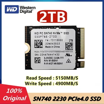 קידום !!! 2TB Western Digital WD SN740 2TB M. 2 NVMe 2230 PCIe4.0x4 SSD עבור Microsoft משטח נייד 3 קיטור סיפון חדש.