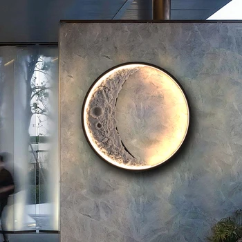 קיר חיצוני מנורה עמיד למים סימולציה הירח הירח המנורה מודרני מינימליסטי וילה חצר המדרגות במעבר במסדרון המנורה