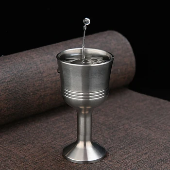 קל משקל חיצוני כוס סגסוגת טיטניום כוס שולחן טיולים נסיעות יין כוס טיטניום גביע