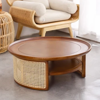 רצפת עץ קפה שולחן מסודר Woodn מסוף salonTable לצד האוכל באמצע מסה centro תיאטרון רהיטים