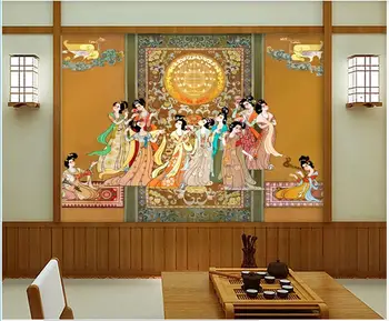 תמונה מותאמת אישית ציור קיר טפט 3d סיני ארמון הגברת להבין את הרקע לעיצוב הבית הסלון טפטים על קירות 3 d