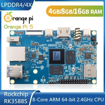 תפוז פאי 5 4 8 16GB RAM RK3588S PCIE מודול חיצוני WiFi+BT SSD Gigabit Ethernet יחיד מחשב הלוח הפעלה אנדרואיד מערכת ההפעלה דביאן