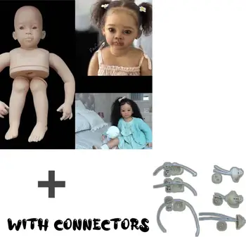 【עם מחברים】סנדי 32inch מחדש את הבובה Meili ענק ילדה עם מטלית הגוף עם מחברים חלק DIY בובות עבור ילדה